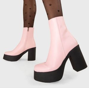 Pink Platform Ankle Boots NEW IN BOX